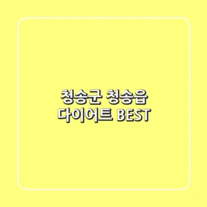 청송군 청송읍 다이어트 BEST