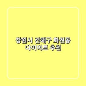창원시 진해구 화천동 다이어트 추천