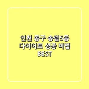 인천 동구 송림5동 다이어트: 성공 비법 BEST