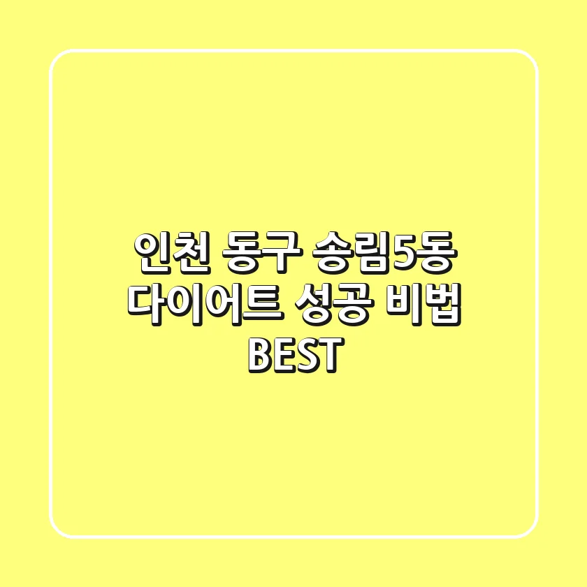 인천 동구 송림5동 다이어트: 성공 비법 BEST