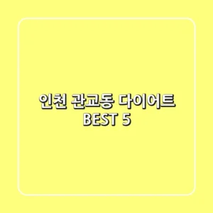 인천 관교동 다이어트 BEST 5