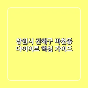 창원시 진해구 마천동 다이어트 핵심 가이드