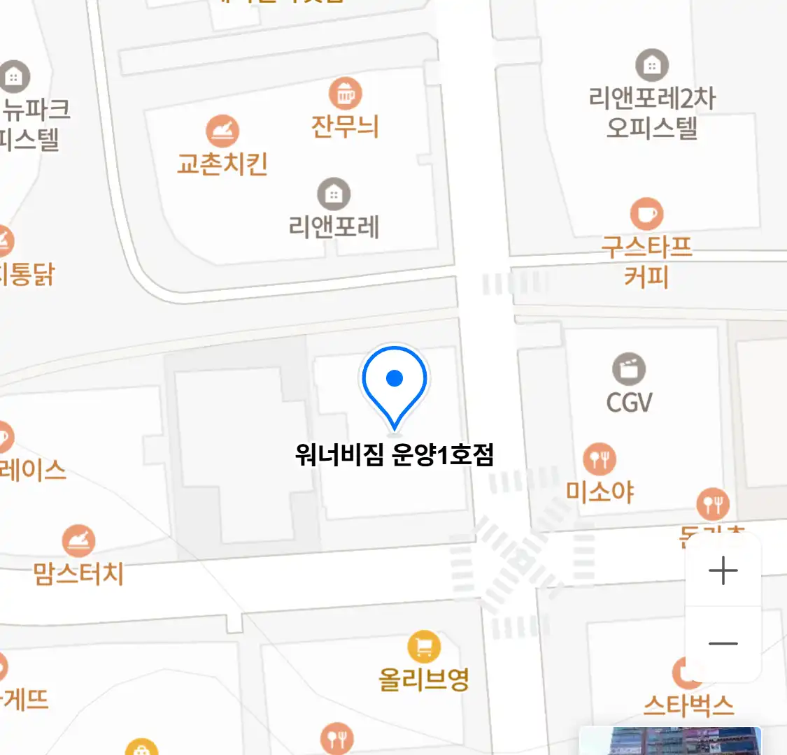 워너비짐 운양1호점 위치