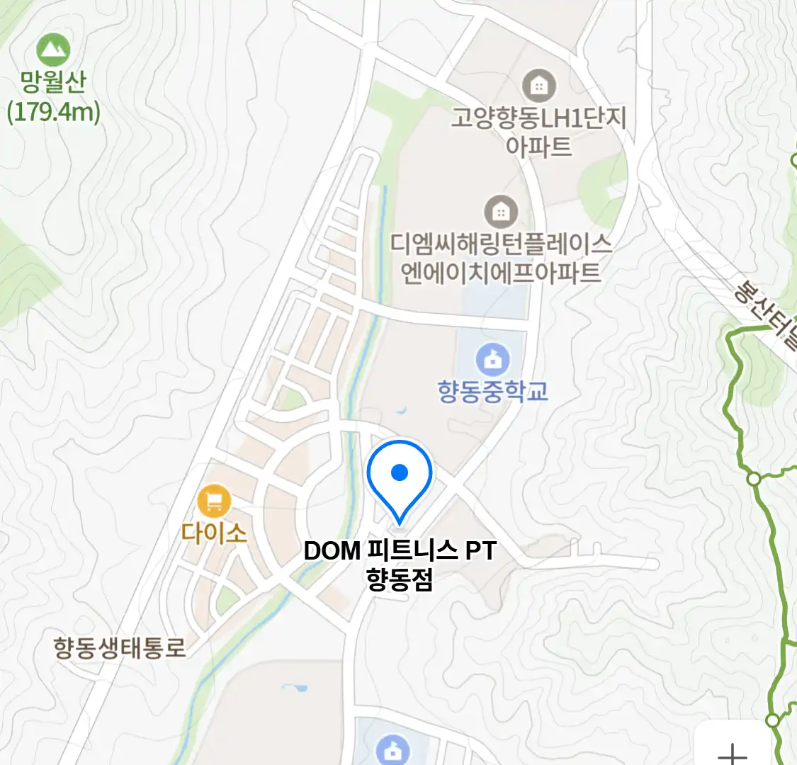 DOM 피트니스 PT 향동점 위치