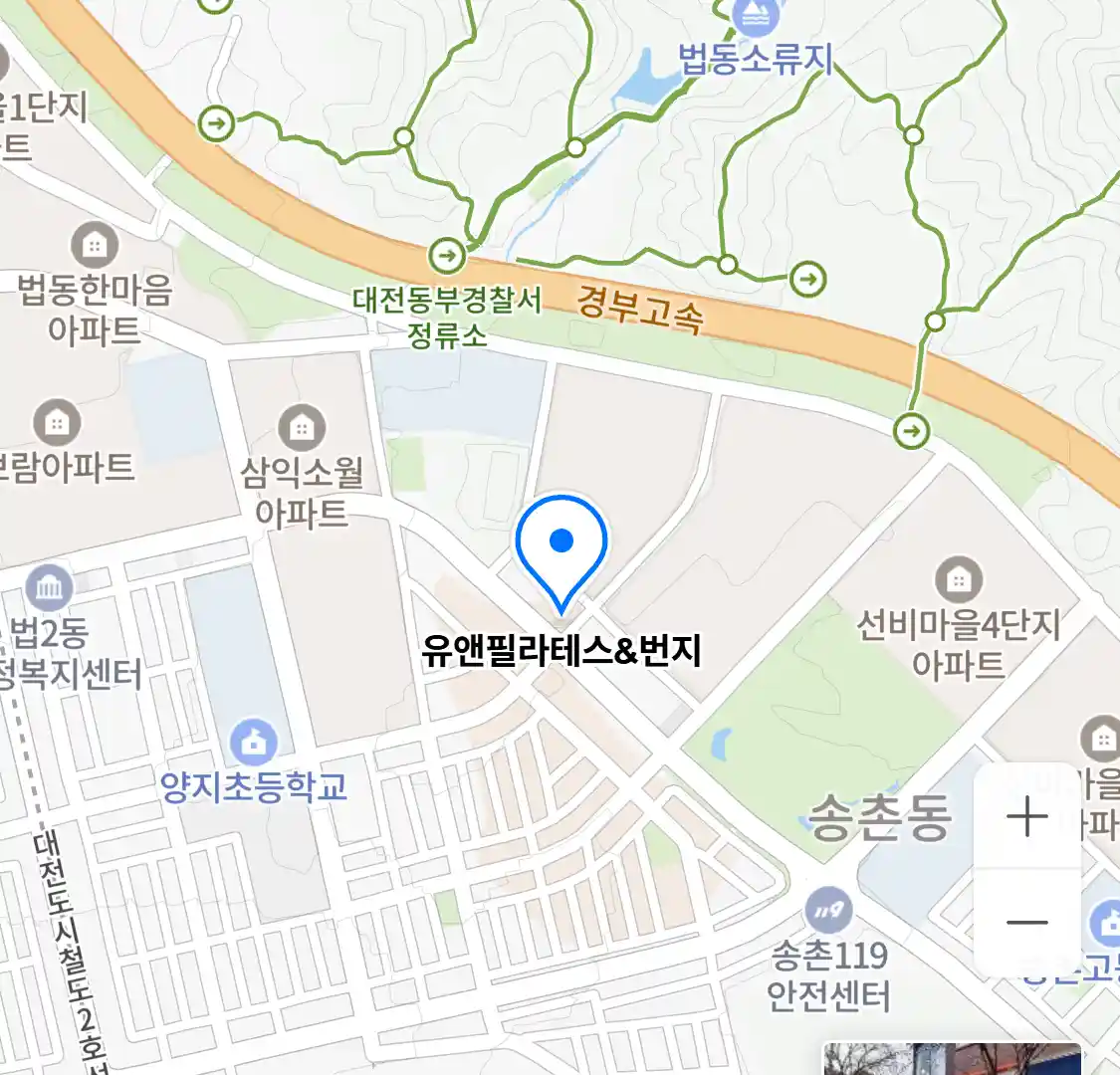 유앤필라테스&번지 위치