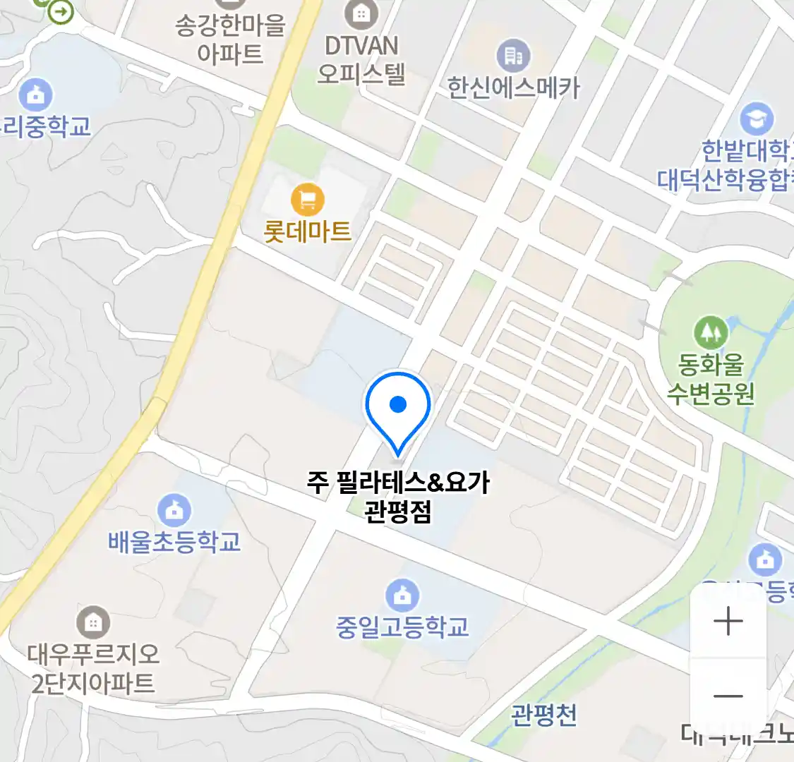 주 필라테스&요가 관평점 위치