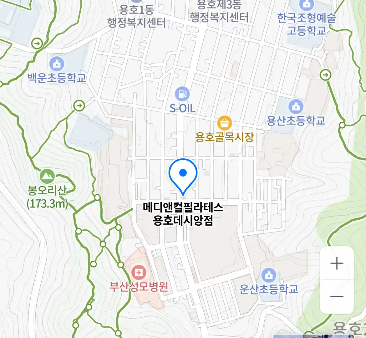 메디앤컬필라테스 용호데시앙점 위치