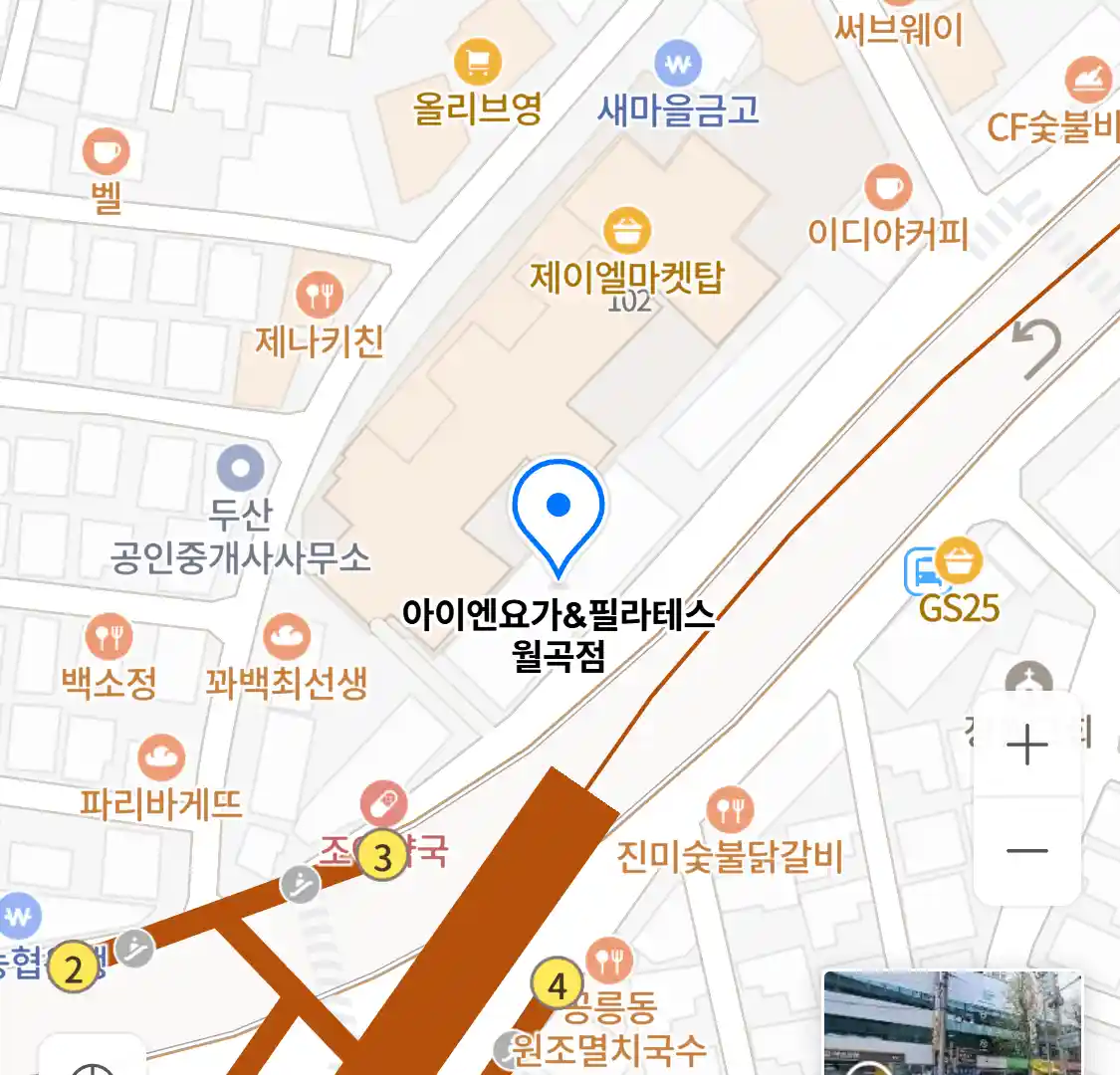 아이엔요가&필라테스 월곡점 위치