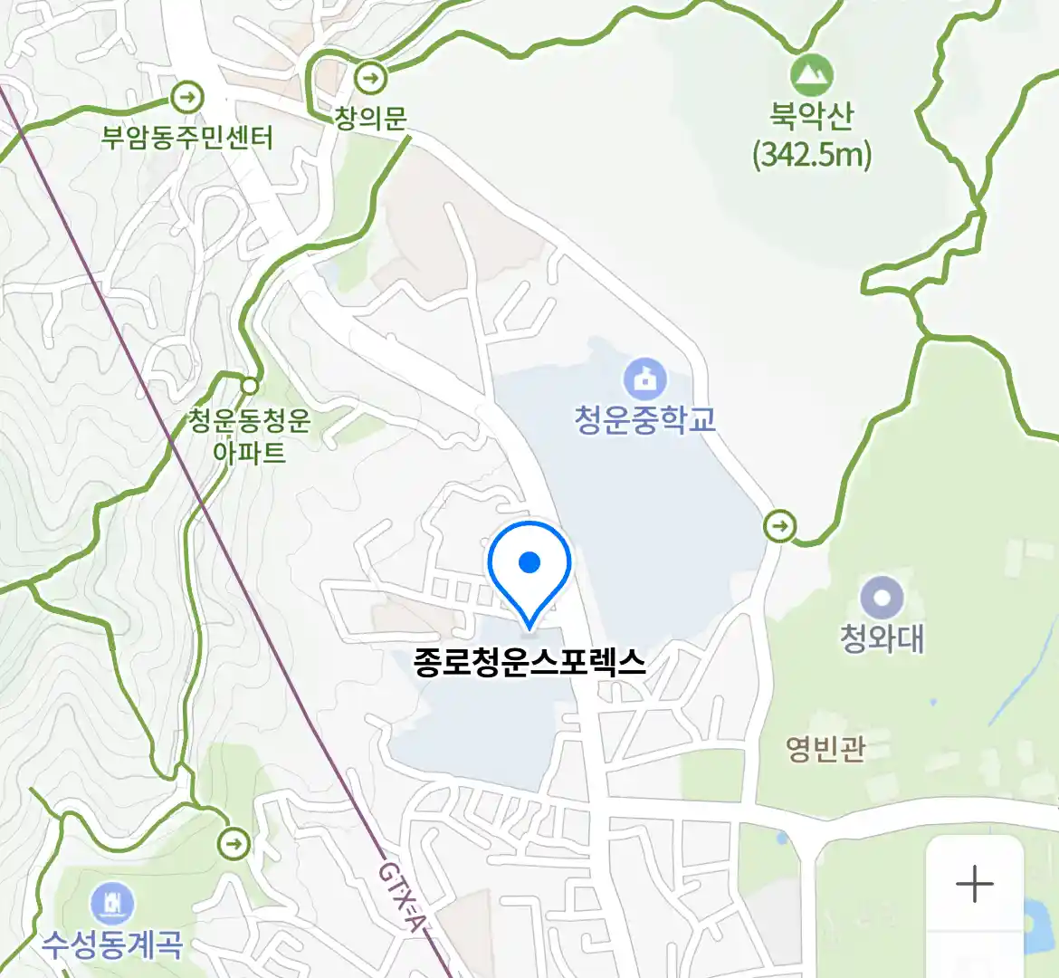 종로청운스포렉스 위치