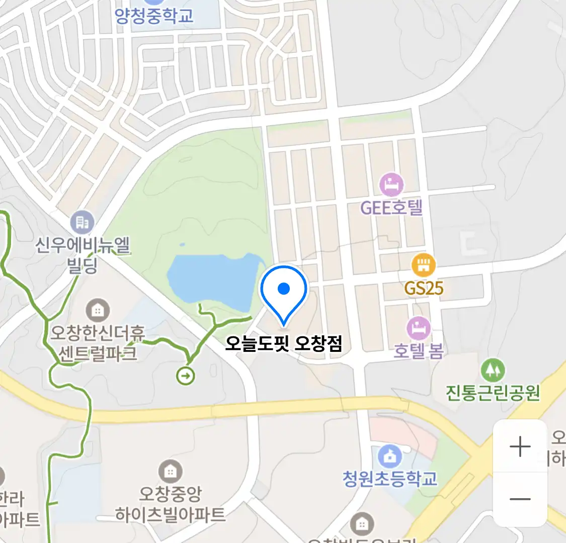 오늘도핏 오창점 위치