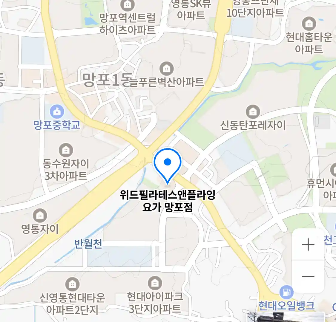 위드필라테스앤플라잉요가 망포점 위치