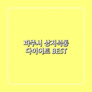 파주시 상지석동 다이어트 BEST