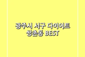 광주시 서구 다이어트: 쌍촌동 BEST