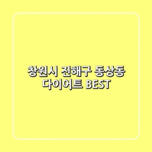 창원시 진해구 동상동 다이어트 BEST