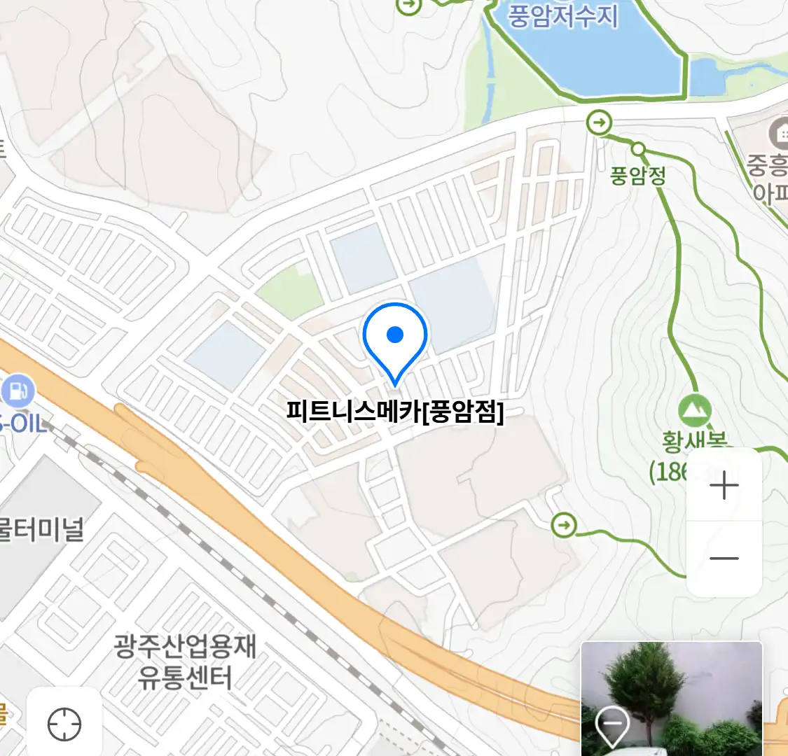 피트니스메카[풍암점] 위치