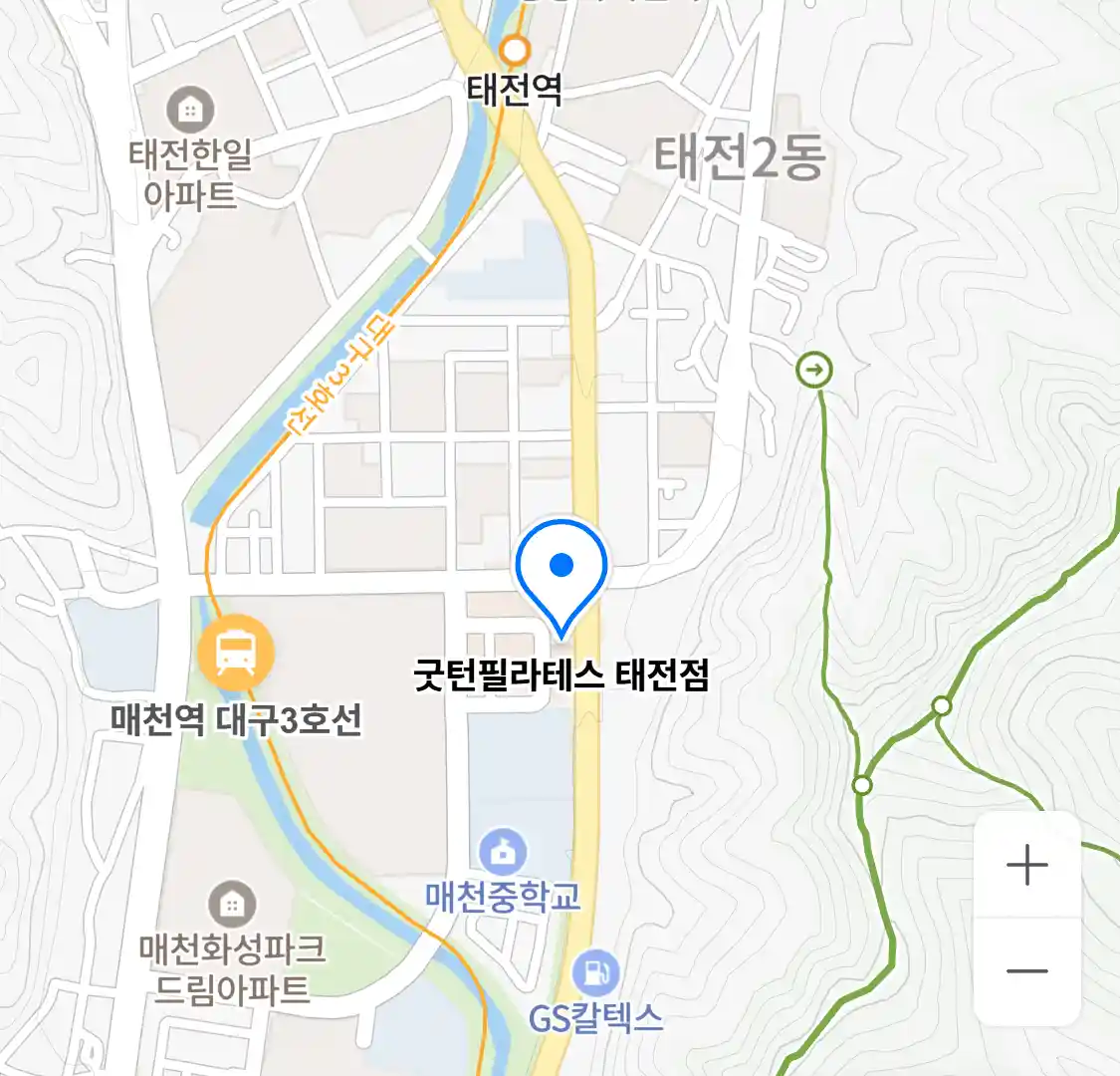 굿턴필라테스 태전점 위치