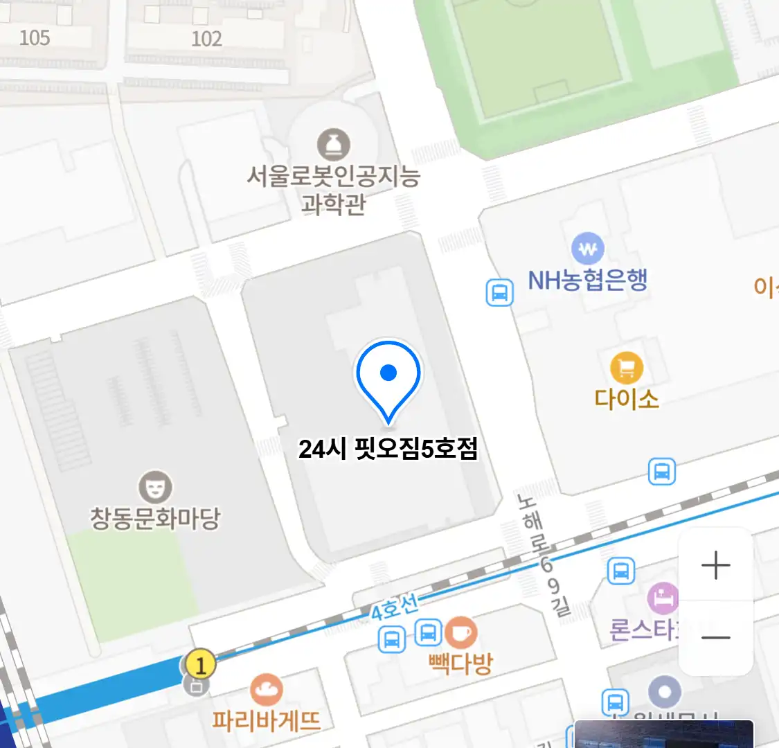 24시 핏오짐5호점 위치