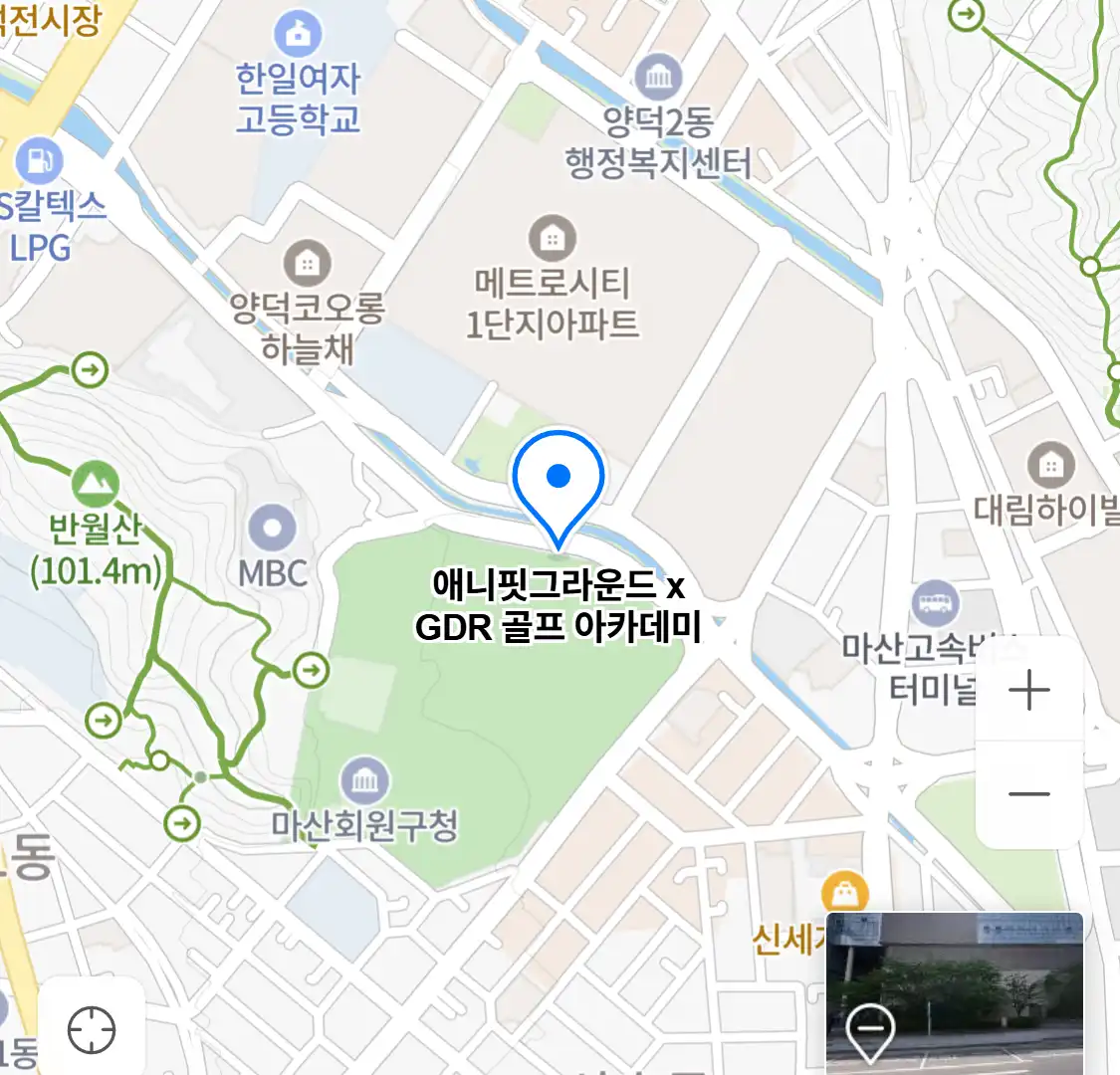 애니핏그라운드 x GDR 골프 아카데미 위치