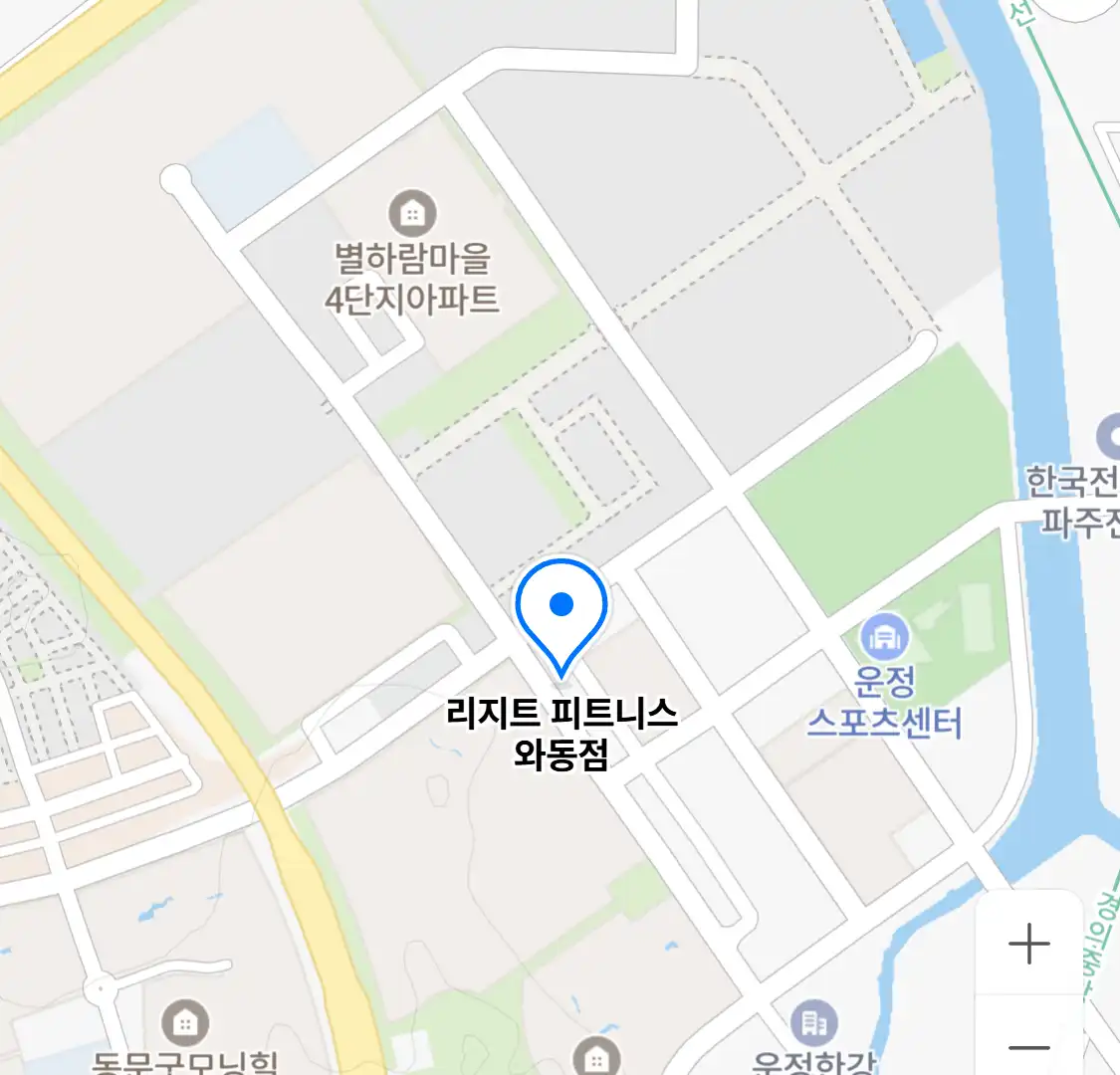 리지트 피트니스 와동점 위치