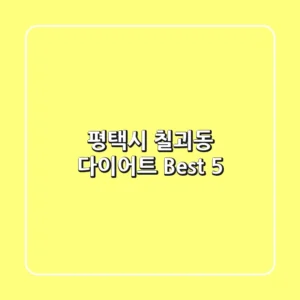 평택시 칠괴동 다이어트 Best 5