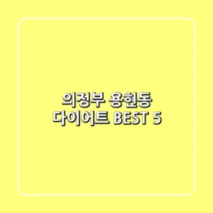 의정부 용현동 다이어트 BEST 5