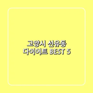 고양시 선유동 다이어트 BEST 5