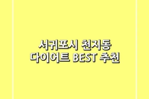서귀포시 천지동 다이어트 BEST 추천
