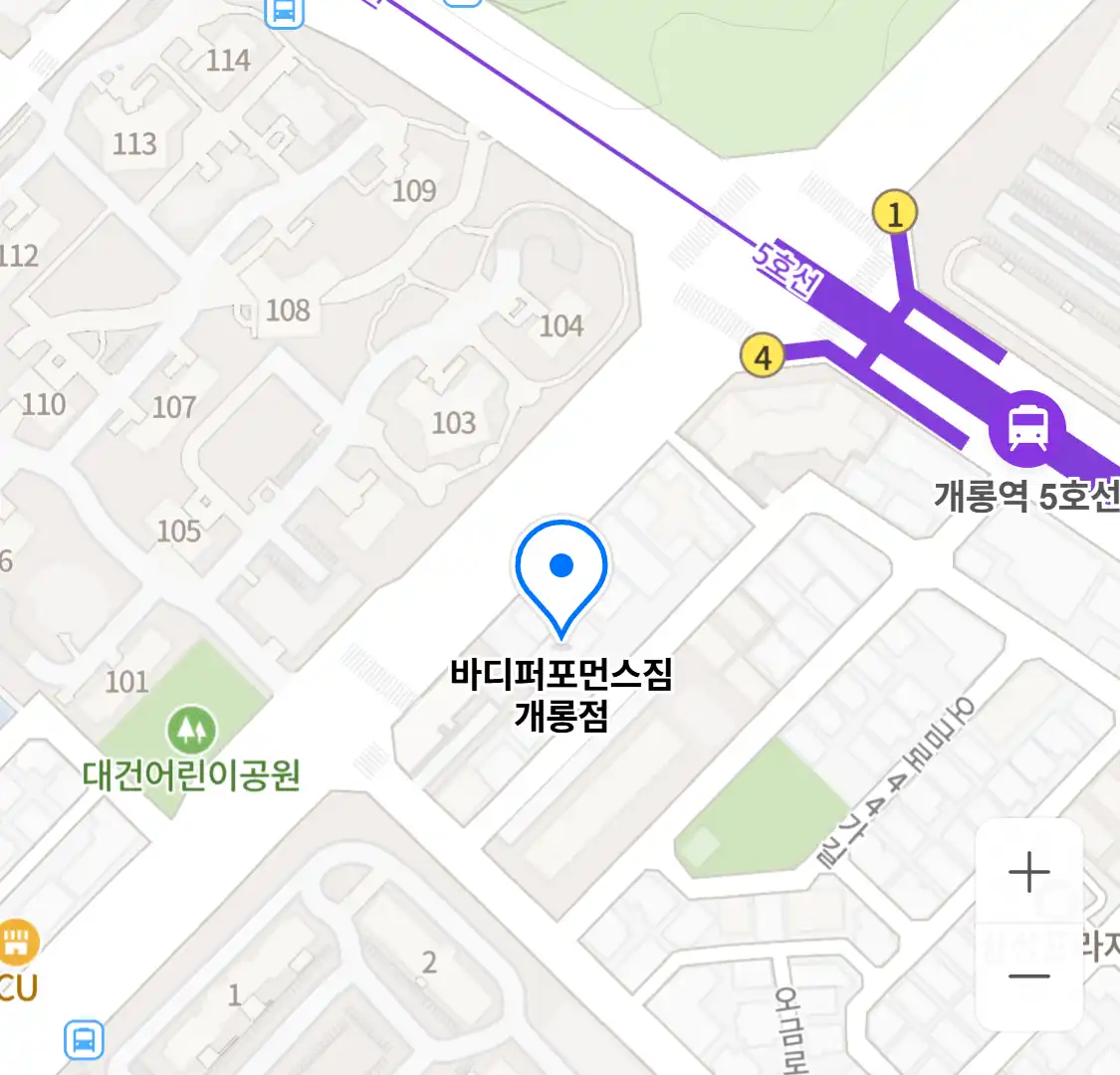 바디퍼포먼스짐 개롱점 위치