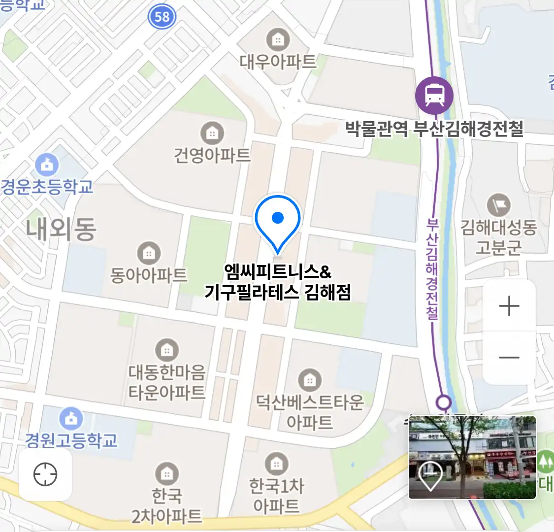 엠씨피트니스&기구필라테스 김해점 위치