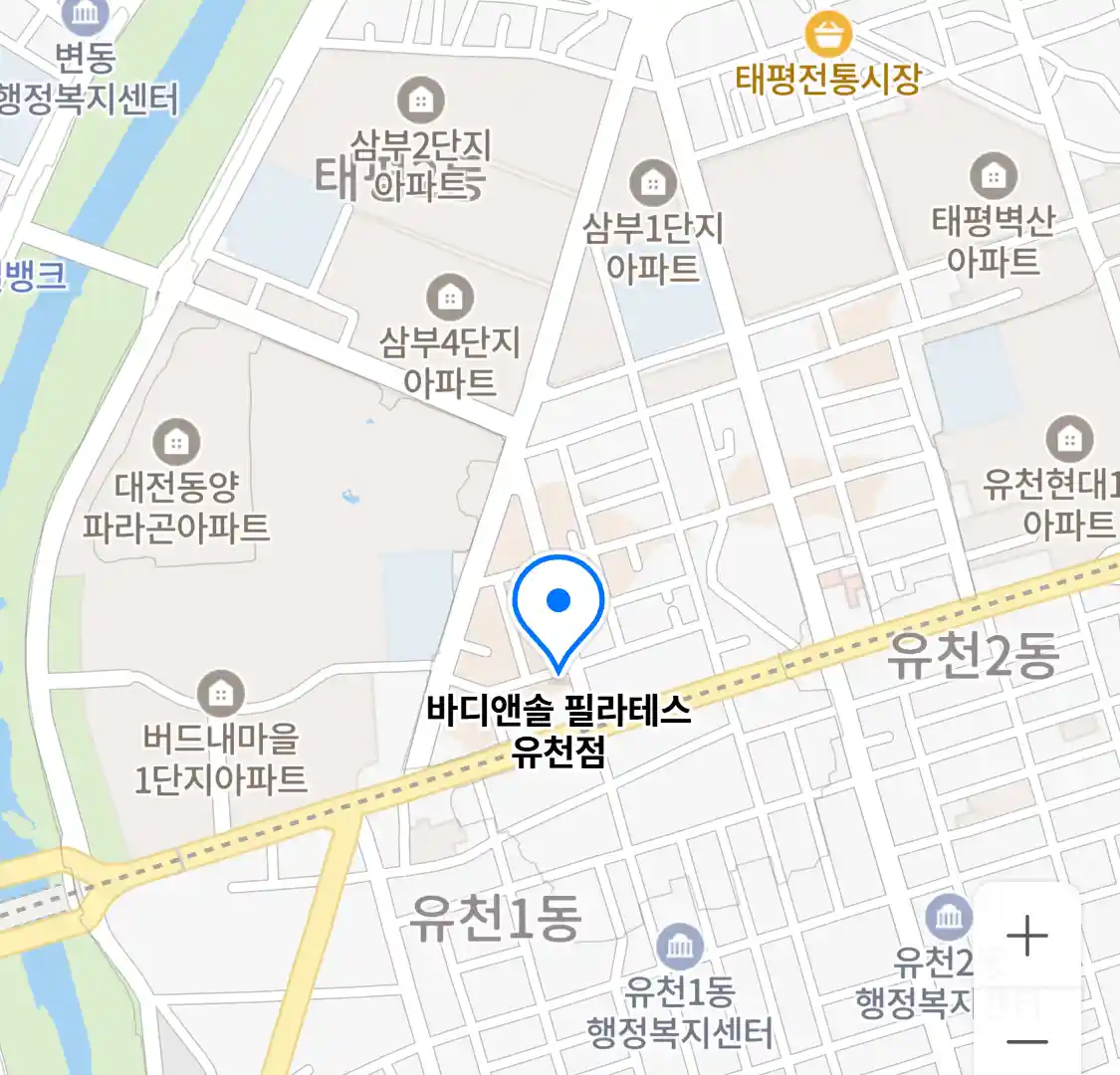 바디앤솔 필라테스 유천점 위치