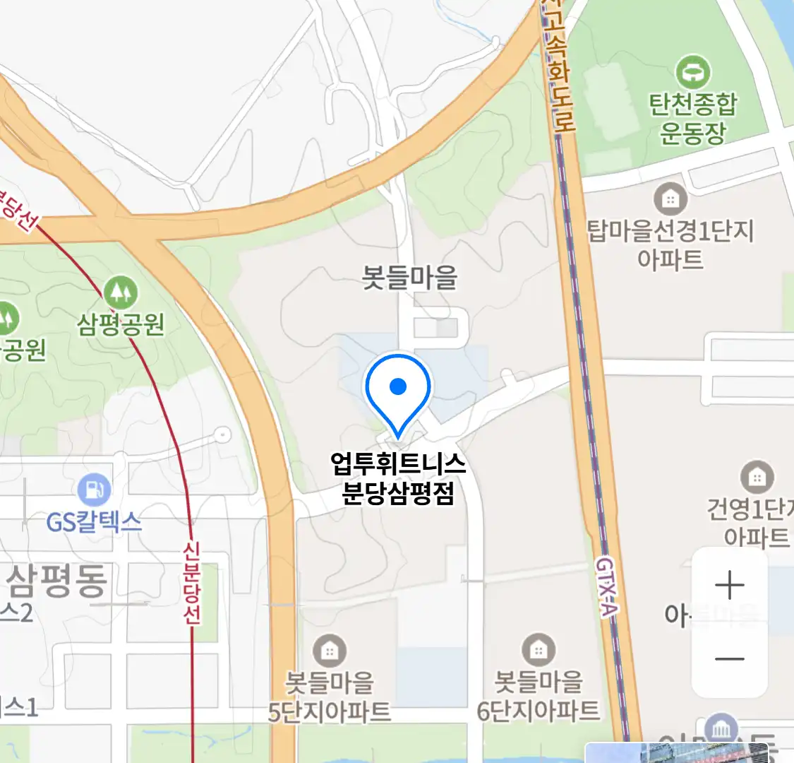 업투휘트니스 분당삼평점 위치