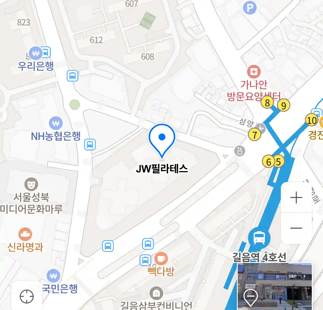 JW필라테스 위치