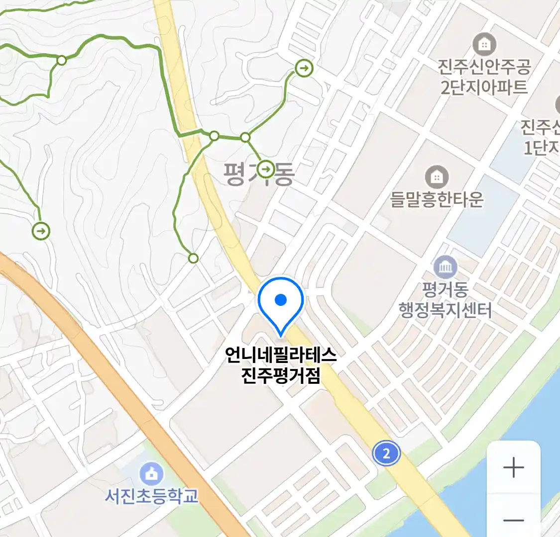 언니네필라테스 진주평거점 위치
