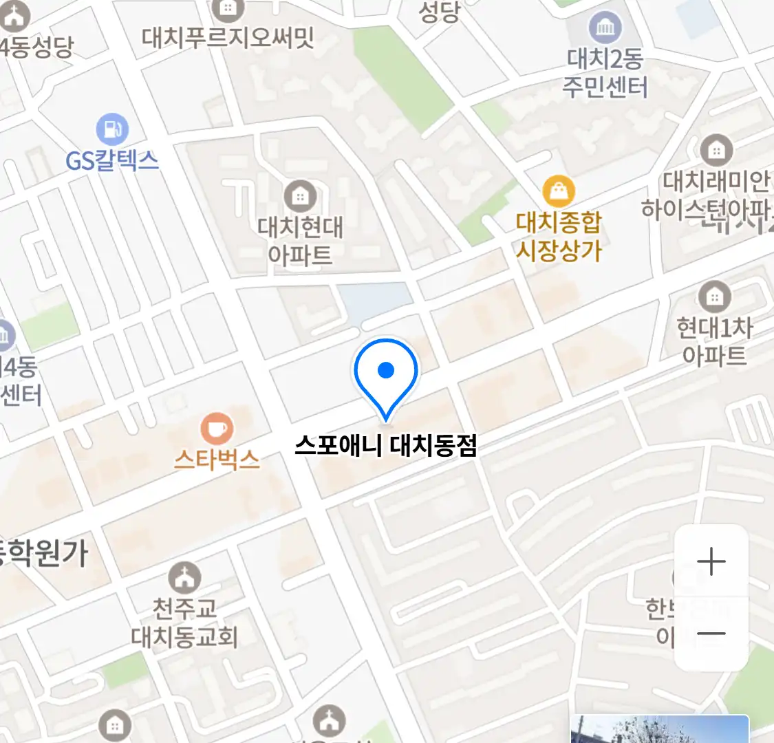 스포애니 대치동점 위치