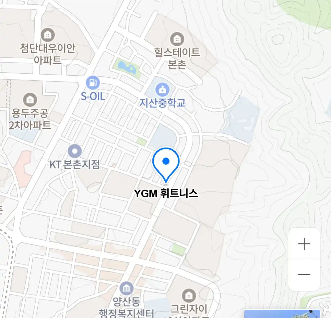 YGM 휘트니스 위치