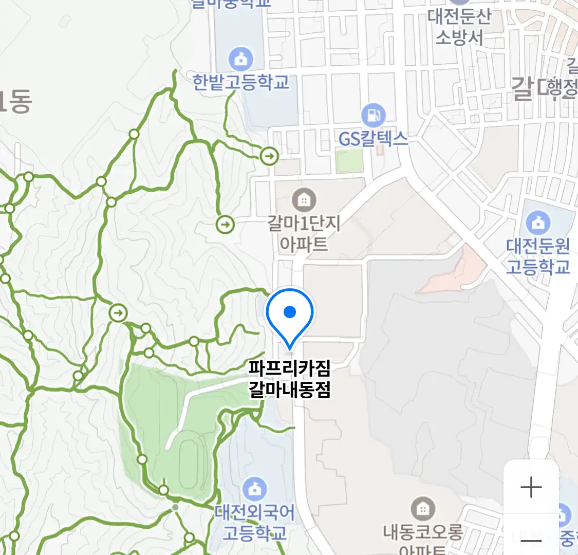 파프리카짐 갈마내동점 위치