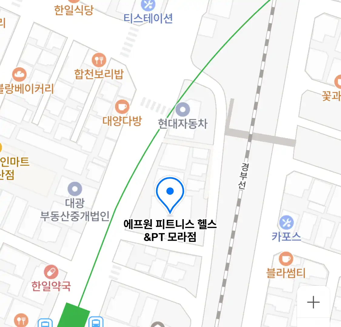 에프원 피트니스 헬스&PT 모라점 위치