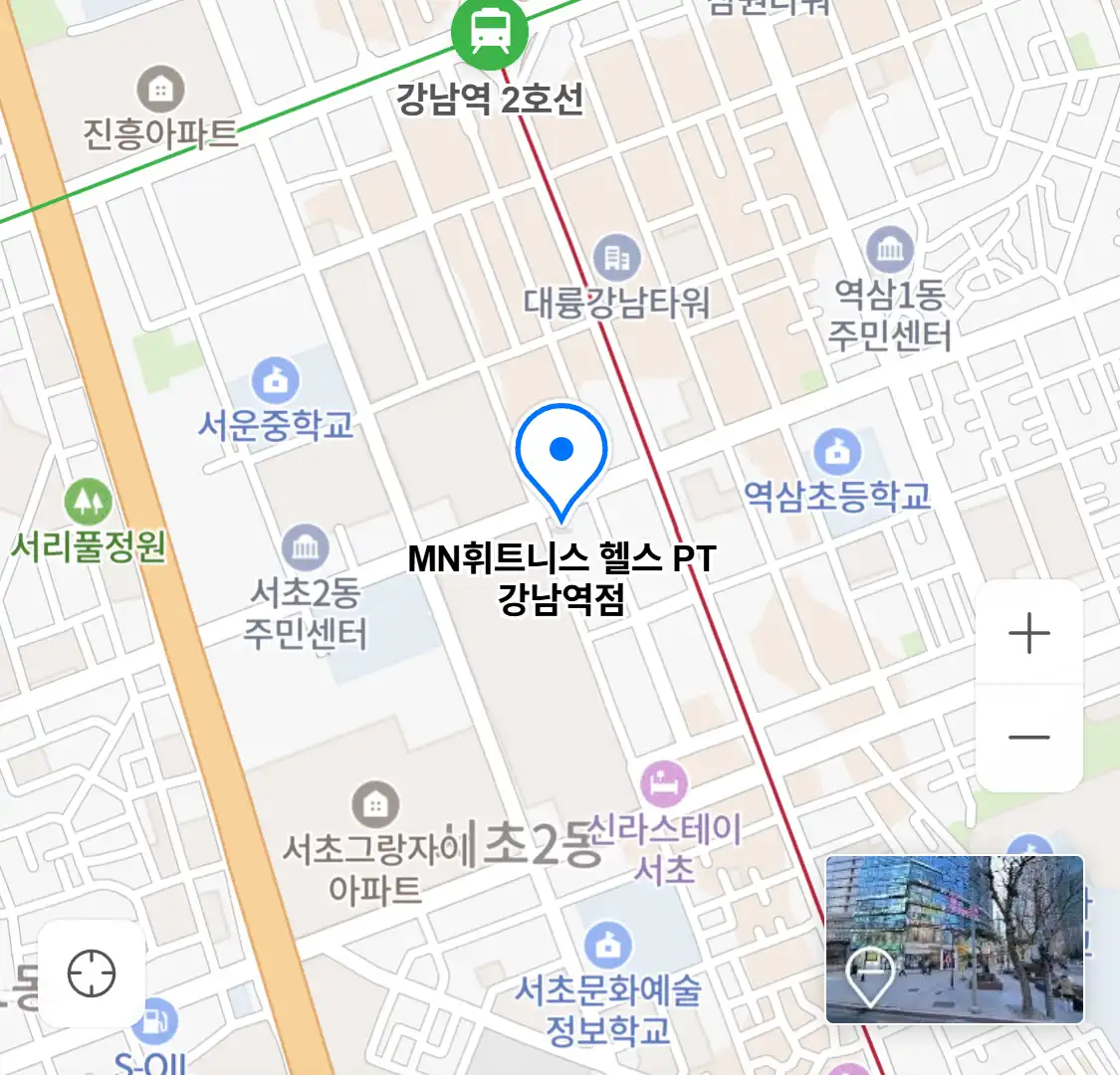 MN휘트니스 헬스 PT 강남역점 위치