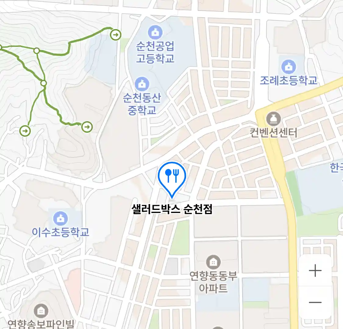 샐러드박스 순천점 위치