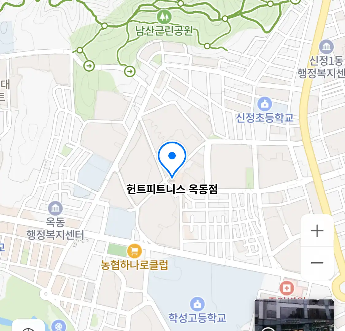 헌트피트니스 옥동점 위치