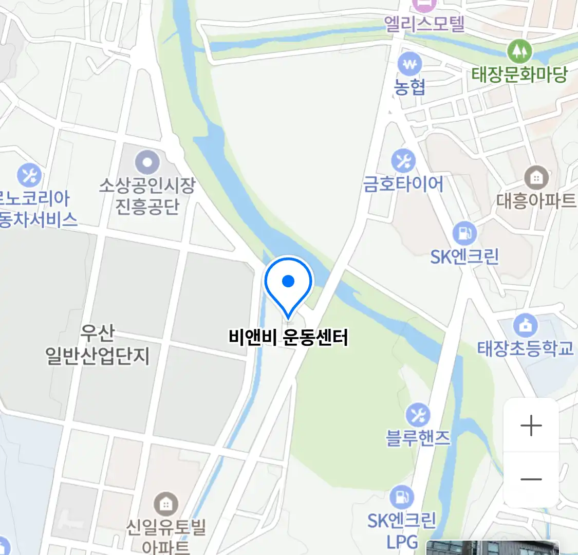 비앤비 운동센터 위치