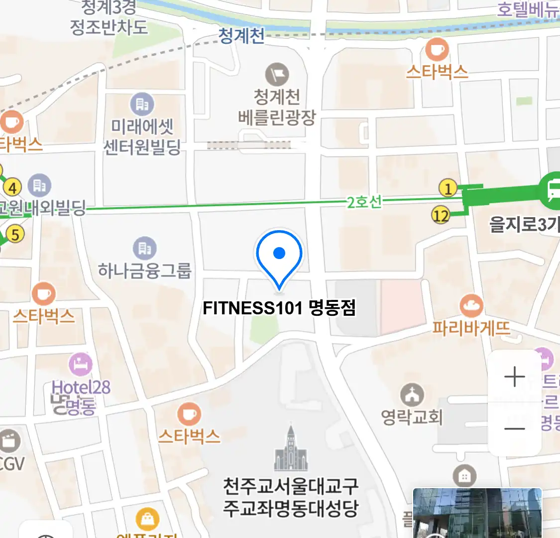 FITNESS101 명동점 위치