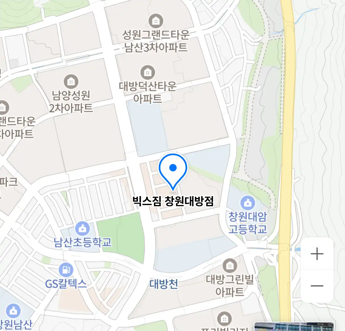 빅스짐 창원대방점 위치