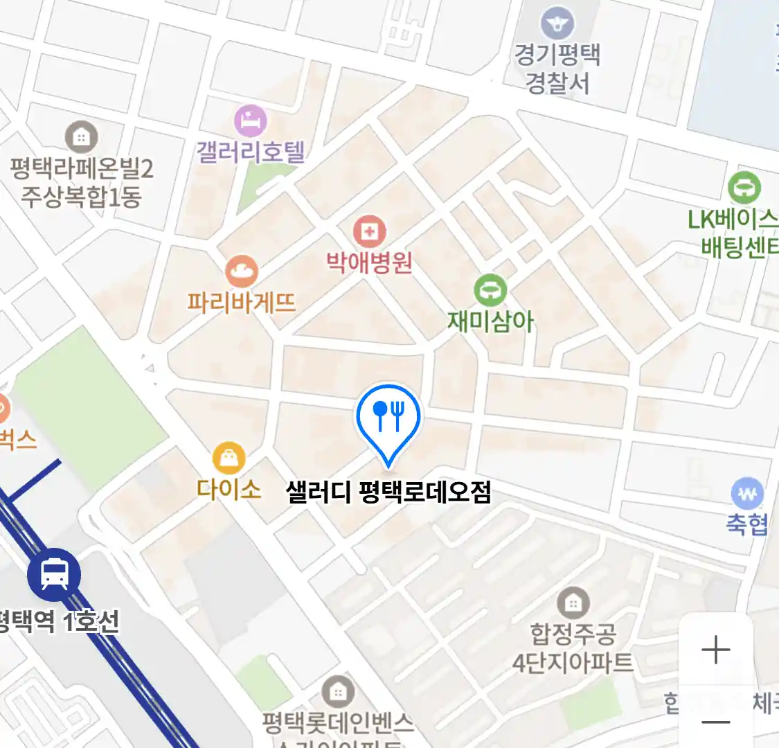 샐러디 평택로데오점 위치