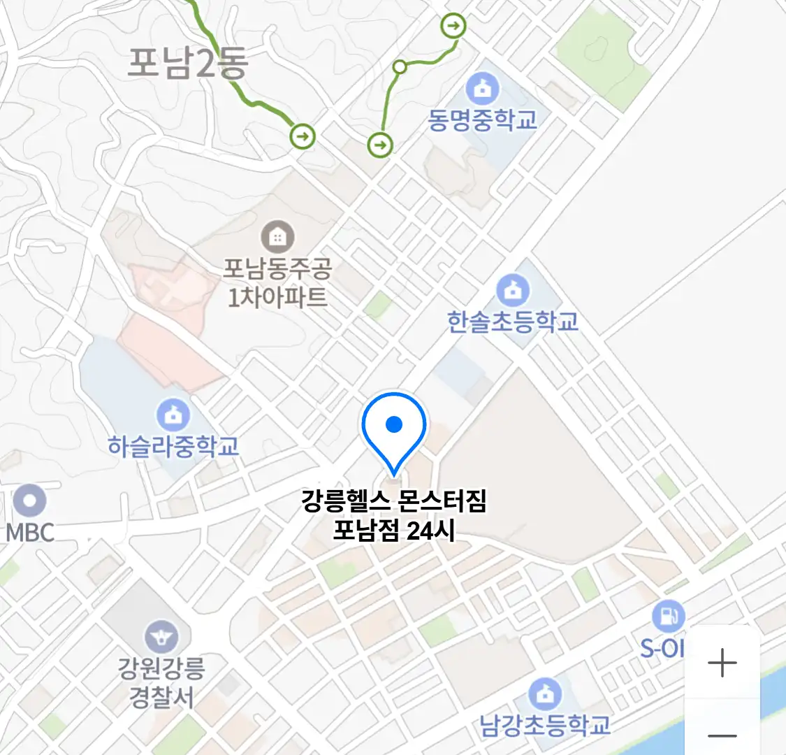 강릉헬스 몬스터짐 포남점 24시 위치