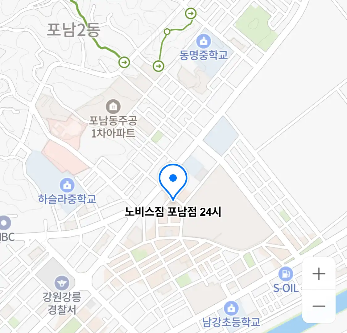 노비스짐 포남점 24시 위치