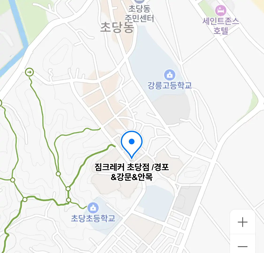 짐크레커 초당점 /경포&강문&안목 위치