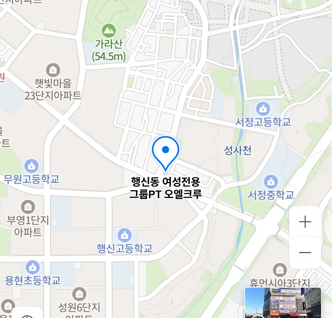 행신동 여성전용 그룹PT 오엘크루 위치