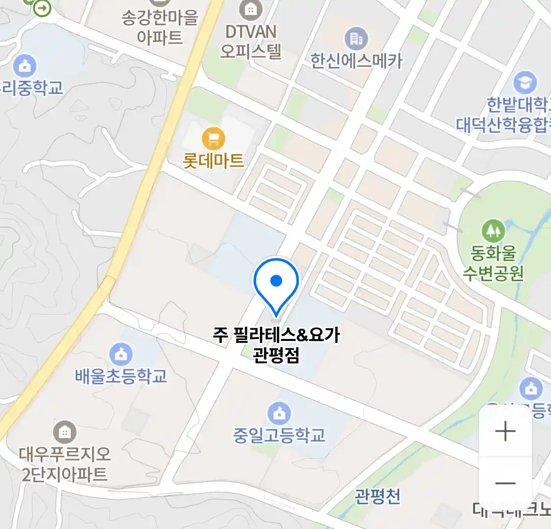 주 필라테스&요가 관평점 위치