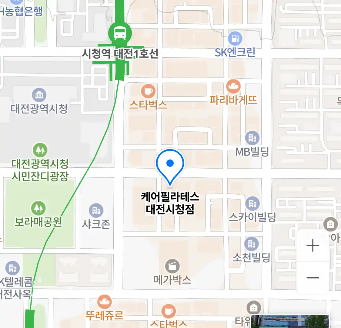 케어필라테스 대전시청점 위치